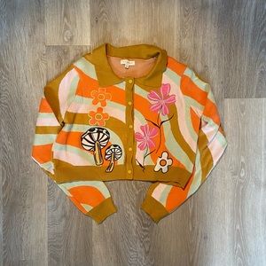 80’S VIBE MUSHROOM CARDIGAN